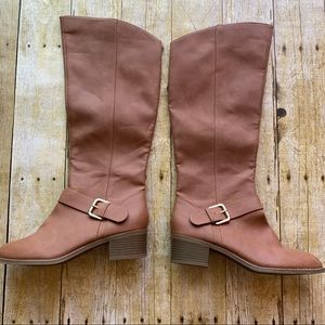 Old Navy Brown Buckled Riding Boots